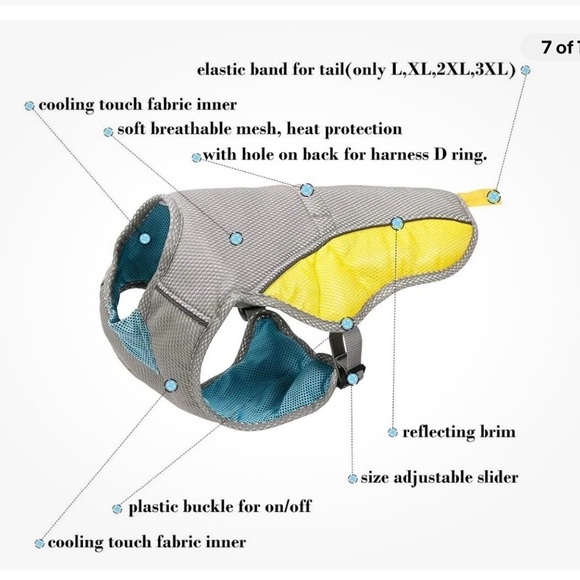Size Large Cooling Vest For Dogs - Picture 6 of 14